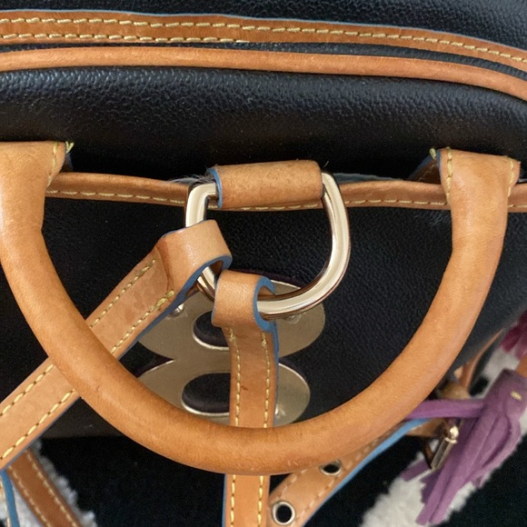 Dooney & Bourke Y2K Limited Edition Lindsay Lohan Black Bowler Bag Backpack - Picture 8 of 14